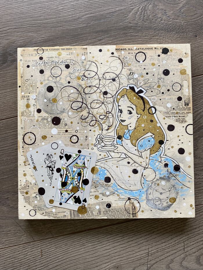 Alice / Mixed Media On Wood