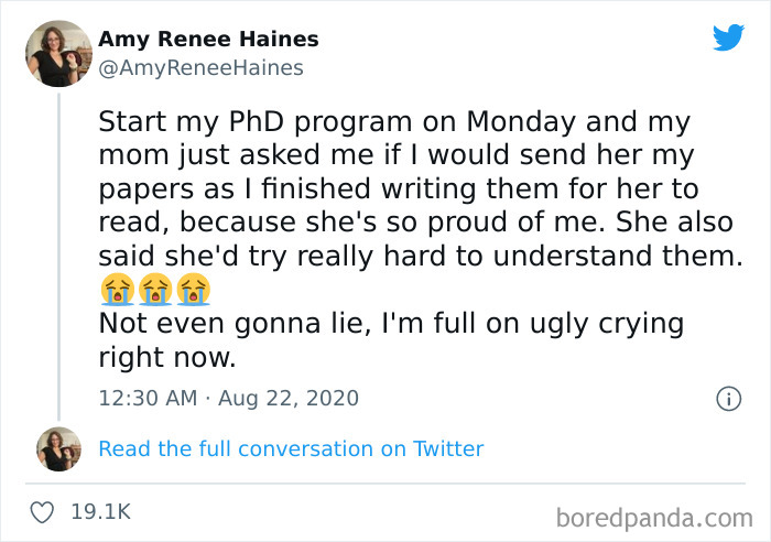 Proud Mom Supporting Her Daughter In A PhD Program