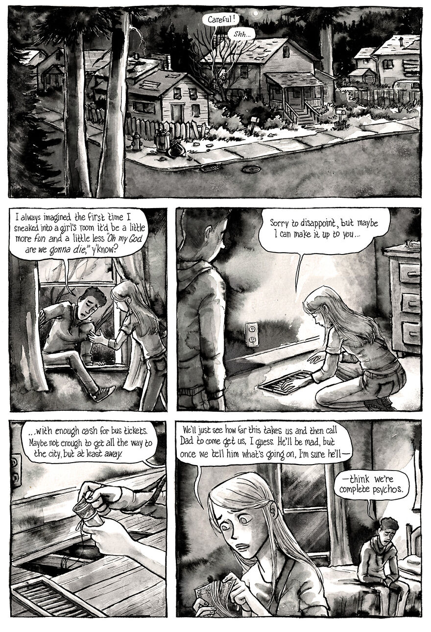 I'm Creating A Dark Comic Series With Lots Of Twists, Secrets, Creepy Characters And Spooky Pen And Ink Artwork, Here's Part 4 I'm Creating A Dark Comic Series With Lots Of Twists, Secrets, Creepy Characters And Spooky Pen And Ink Artwork, Here's Part 4