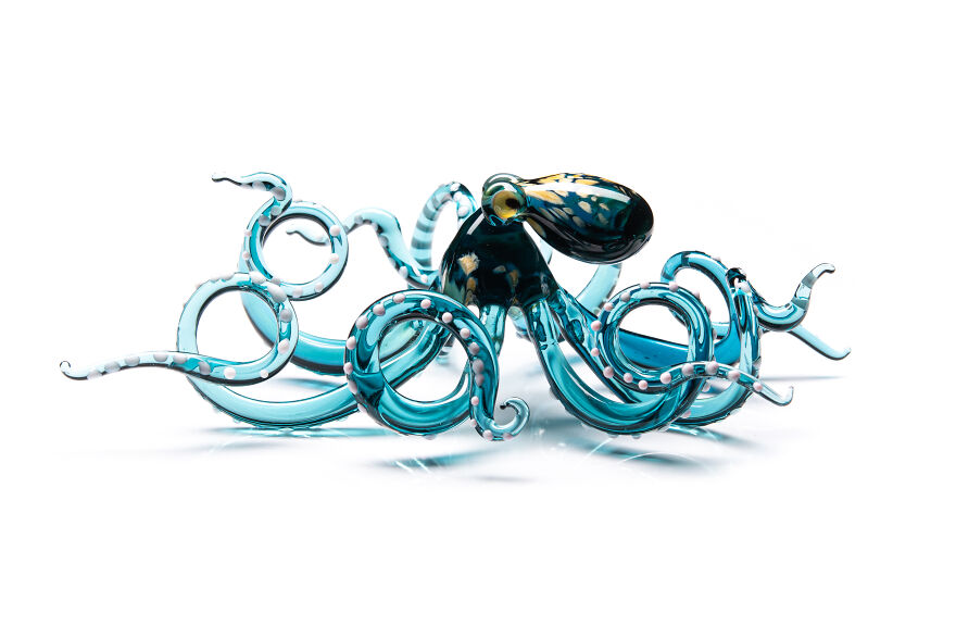 Glass Octopus Sculpture