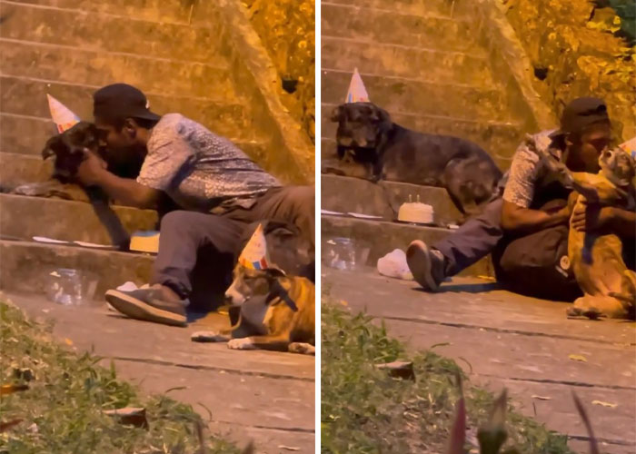 Homeless Man&rsquo;s Birthday Party For His Dog Warms The Hearts Of Many, Leading To A Better Life For Them All