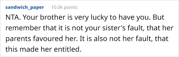 Guy Asks If He’s The Jerk For Helping His Younger Brother And Not The Twin Sister Who’s The Parents’ Favorite Guy Asks If He’s The Jerk For Helping His Younger Brother And Not The Twin Sister Who’s The Parents’ Favorite