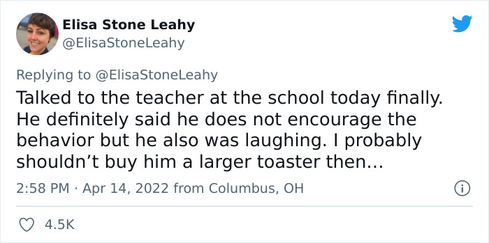 &ldquo;He&rsquo;s 13, A Man Of Few Words, A Bit Of A Prankster&rdquo;: Kid Brings Toaster To School, Makes Pop-Tarts At Lunch