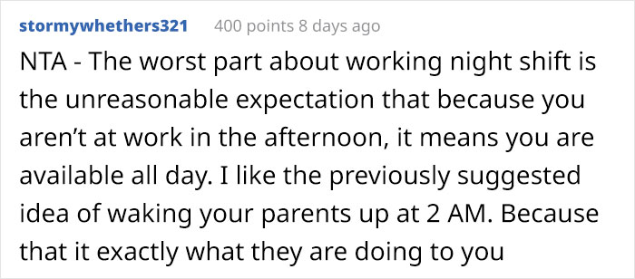 Parents Won't Let Their Daughter Sleep Long Enough After Night Shifts, Are Surprised When She Finally Yells At Them