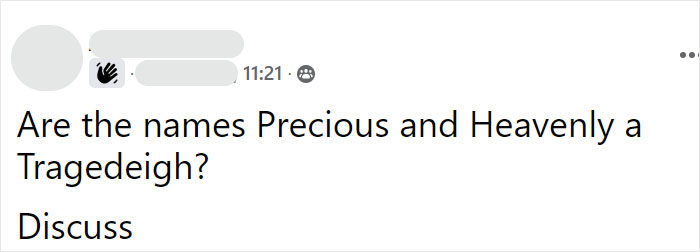 Are The Names Precious And Heavenly A Tragedeigh?