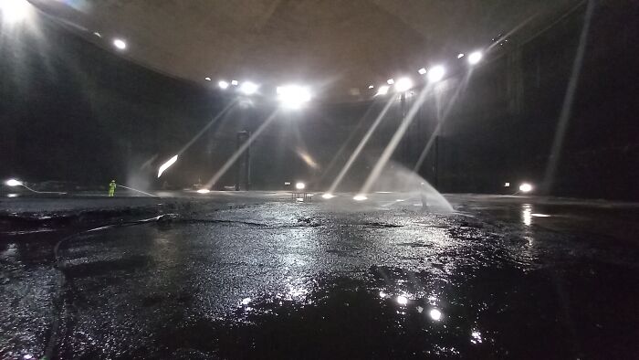 The Cathedral Of Sewage. Look Left And Center For The Yellow Suit For Scale