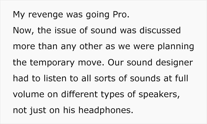 Company Lawyer Throws A Tantrum About People Getting Moved Into His Office Space, Employee Takes Revenge By Seating A Sound Engineer Close By