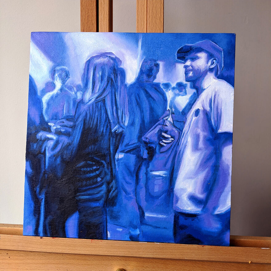 I Go To Music Festivals And Raves, Then Create Paintings Of What I See!