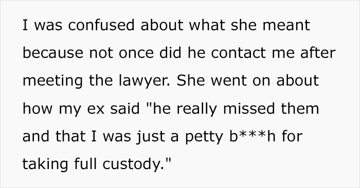 Woman Asks Her Ex-DIL To Let Her Son Meet His Children, She Exposes Her Ex-Husband Who Actually Doesn’t Want Anything To Do With His Kids Woman Asks Her Ex-DIL To Let Her Son Meet His Children, She Exposes Her Ex-Husband Who Actually Doesn’t Want Anything To Do With His Kids