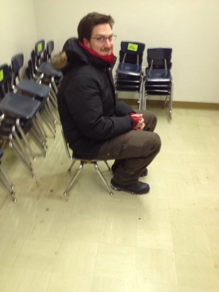 My Boss Bought 50 Chairs In An Online Auction. It Wasn't Until We Went To Pick Them Up That We Realized It Was At An Elementary School