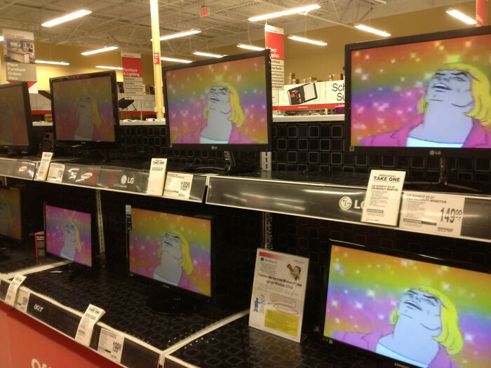 Co-Worker Thought Playing This Video (With Sound) Would Help Sell Monitors. Boss Didn't Even Care And Let It Play All Day