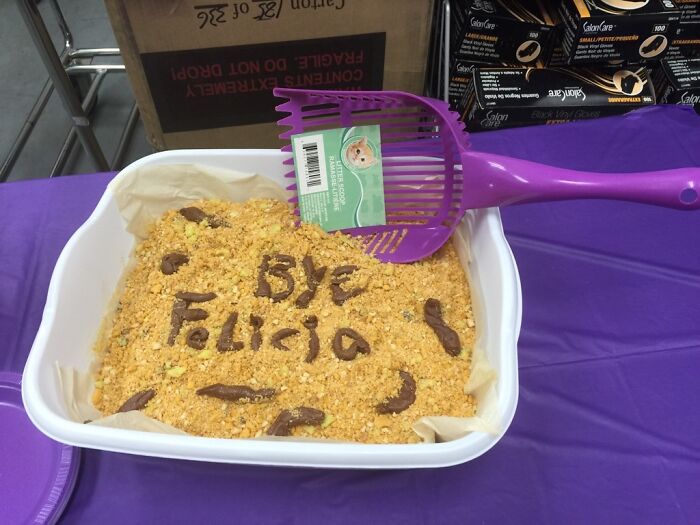 My Sisters Manager Made Her A Going Away Cake