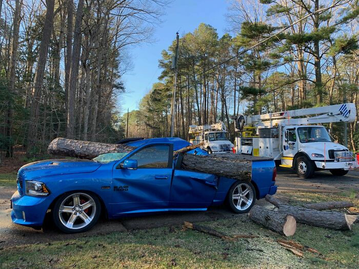 Storm Decided It Didn’t Like My Neighbor’s Brand New Truck