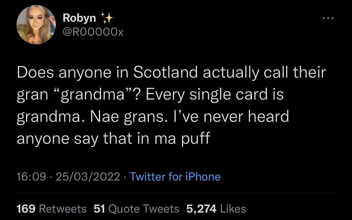 Yer Maw’s Maw. Ken?