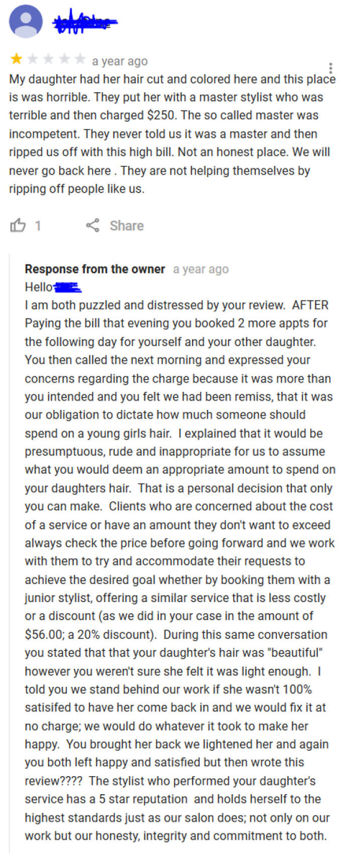 Owner Of Salon Says 'Quit Your Nonsense' To Fake Review