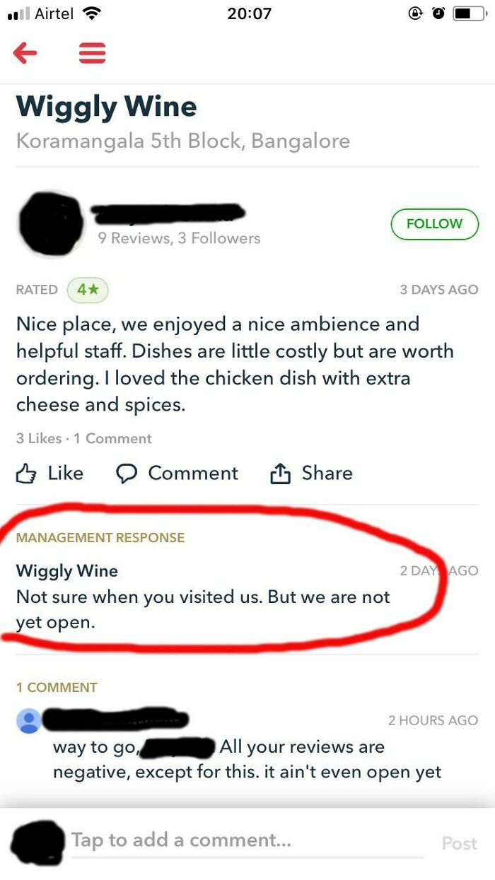 Restaurant Calls Out Bs Review.
