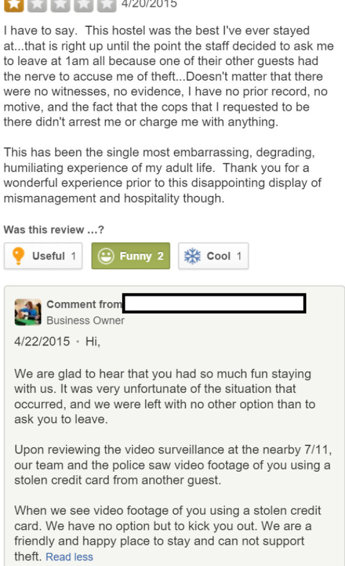 Hostel Responding To A Hostile Yelp Review