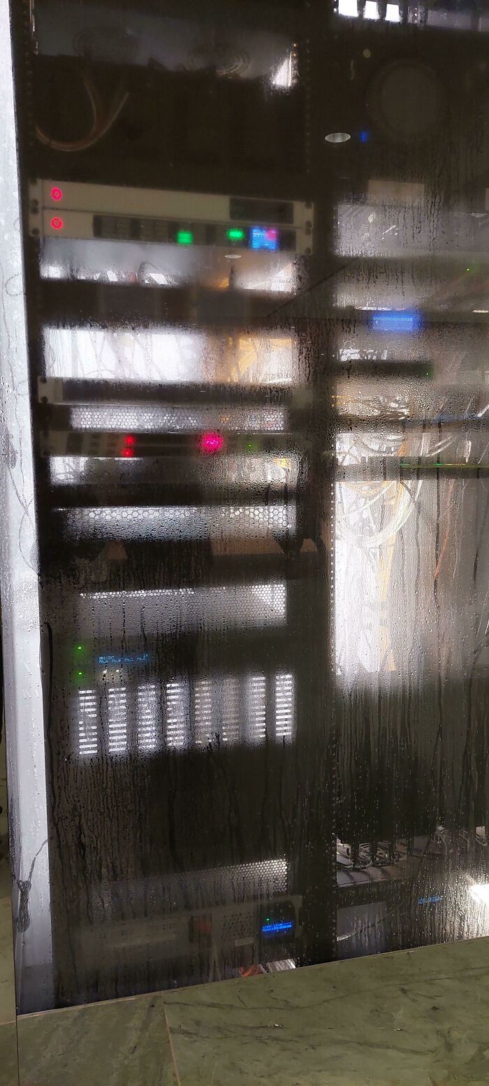 Yes That's On The Inside Of The Glass