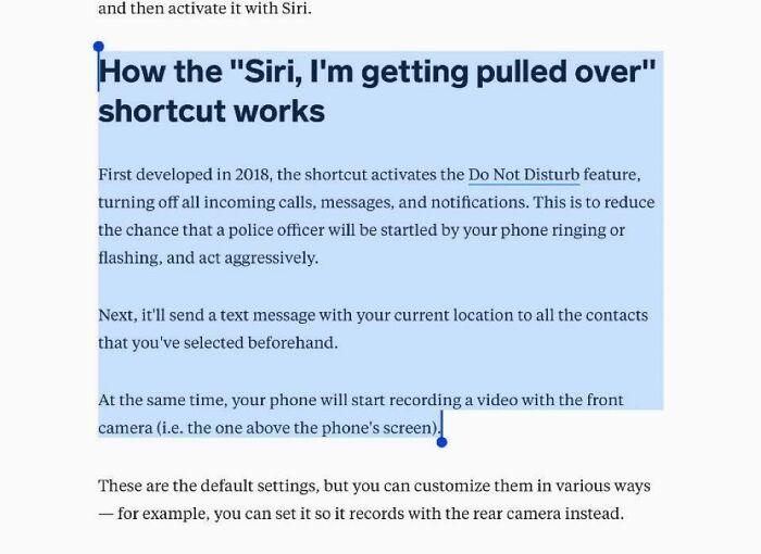 Siri To Stop Bad Cops