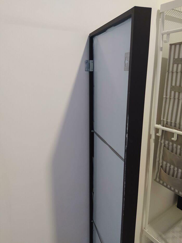 My Hotel Room Mirror Is On Hinges So Paranoid People Can Check For Cameras