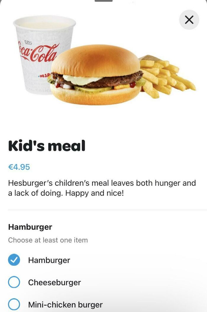 Both Hunger And A Lack Of Doing!