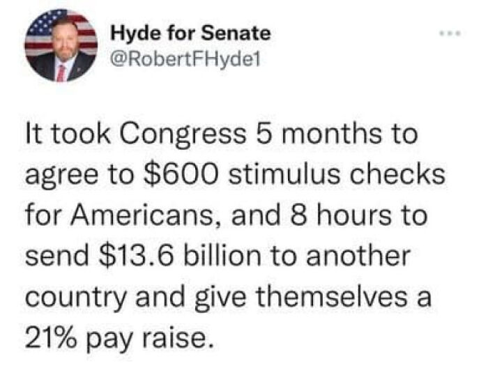 We Send A Lot More Than That And Unlike Stimulus It Doesn't Get Recirculated