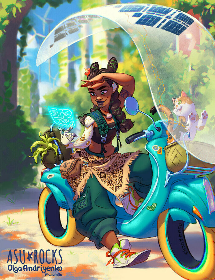 Solarpunk Traveler By Olga Andriyenko