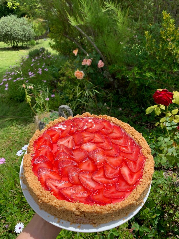 I Made Strawberry Cheesecake For My Grandma For Her Birthday