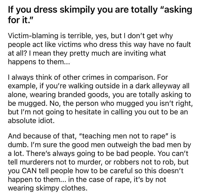 Dressing Skimpy = Sexual Invitation, Obviously..