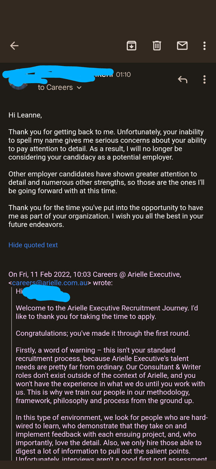 Unfortunately, This Employer Didn't Make It To The Next Round