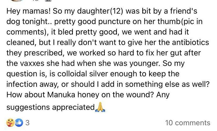 Gonna Go Out On A Limb Here And Guess She Didn’t Get The Tetanus Shot Either…