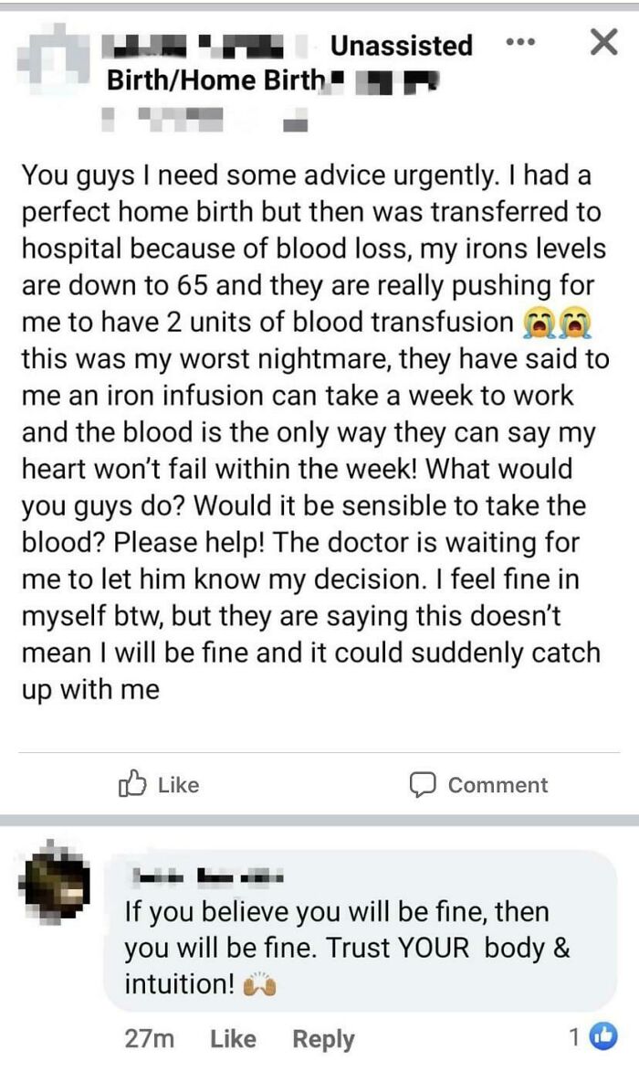Blood Transfusion, Or Death? Decisions, Decisions...
