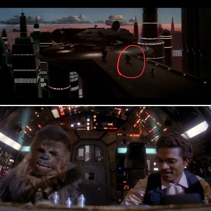 At The End Of The Empire Strikes Back, Lando Can Be Seen Wearing Han’s Signature Outfit. This Is Because Lando Escaped Cloud City With Nothing But The Clothes On His Back, And Had To Wear Some Of Han’s Clothes Left On The Millennium Falcon