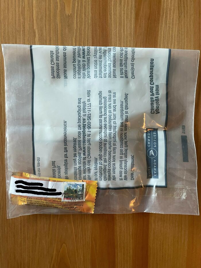 My Little Brother Put A Stamp And Address On A Mini Chocolate Bar, And It Actually Arrived