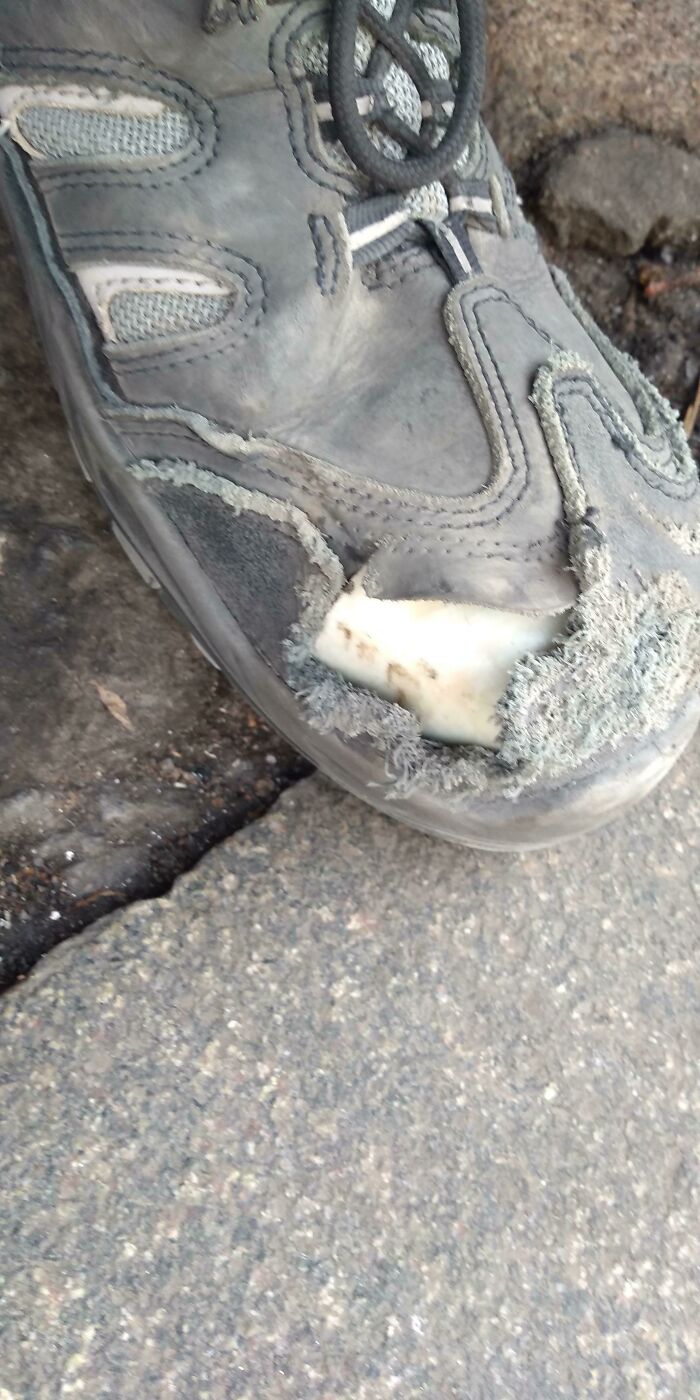 My "Steel" Toed Boots Are Actually A Hard Plastic