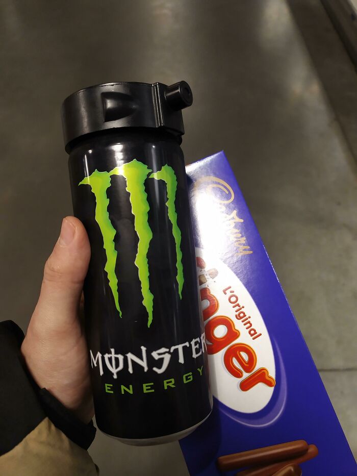 The Supermarket I'm In Puts An Anti-Theft Device On Every Energy Drink