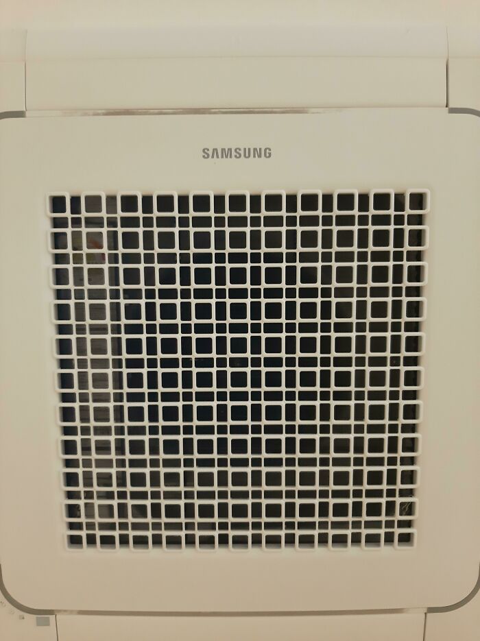 This Ac Cover Causes Optical Illusion
