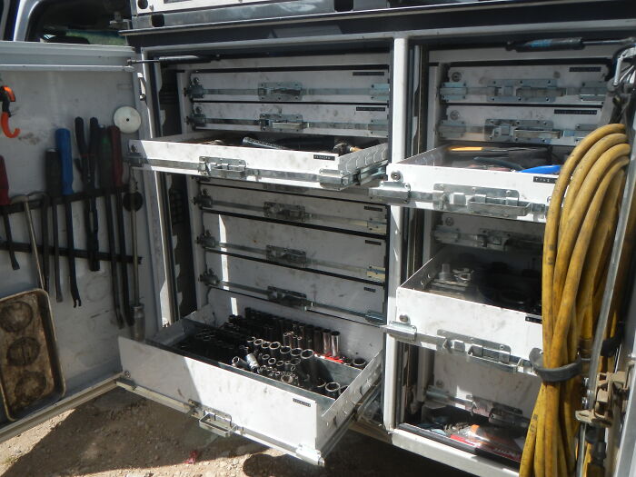 Safety Guy Waddled Over And Told Me To Shut Some Drawers So I Don't Turn My "Box" Over