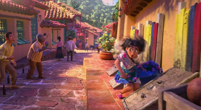 In Encanto (2021), These Men Are Playing Trejo, A Traditional Sport In Colombia. It Is Known For Its Use Of Small Targets Containing Gunpowder, Which Explode On Impact