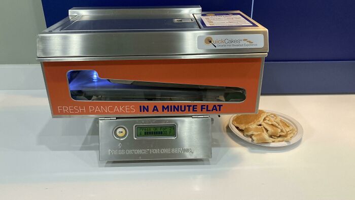 The Hotel I’m Staying At Has A Pancake Machine