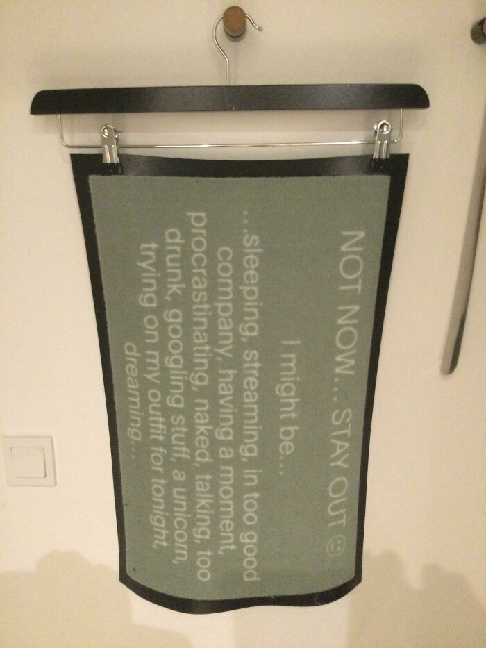 The Do Not Disturb Sign At My Hotel