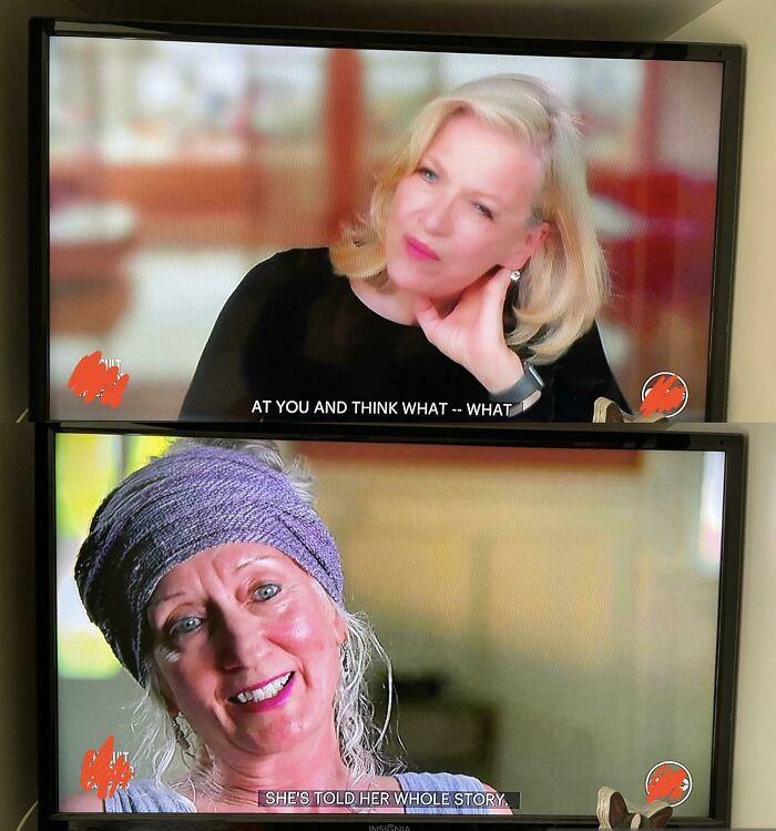 The Interviewer Seems Quite Airbrushed Compared To The Person Being Interviewed