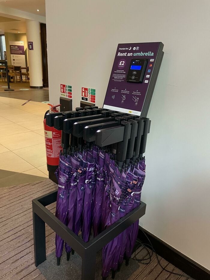 At This Hotel I’m Staying At, You Can Rent Umbrellas