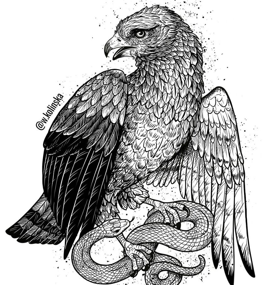 I Create Intricate Drawings Of Animals Embedded With Their Natural Habitats