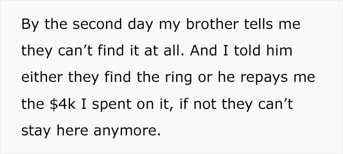 Man Doesn’t Want His Brother’s Family In His Home After His 9-Year-Old Nephew Steals An Engagement Ring He Bought After A Year Of Saving Man Doesn’t Want His Brother’s Family In His Home After His 9-Year-Old Nephew Steals An Engagement Ring He Bought After A Year Of Saving
