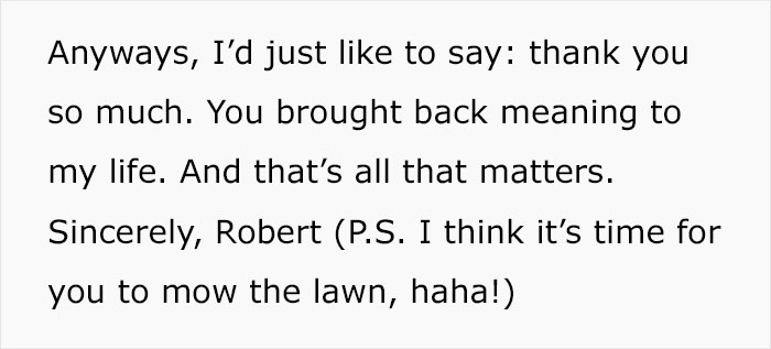 Person Receives Letter From Elderly Neighbor Detailing His Newly Found Happiness In Life Thanks To Him Being Asked To Babysit Their Pets