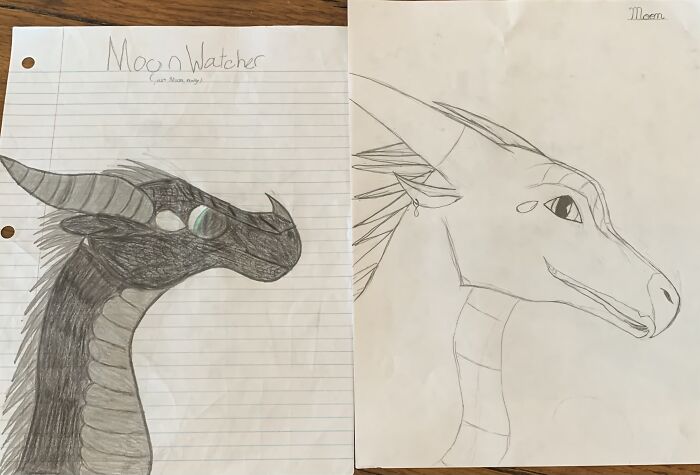 Moonwatcher, Left August 2021, Right February 2022