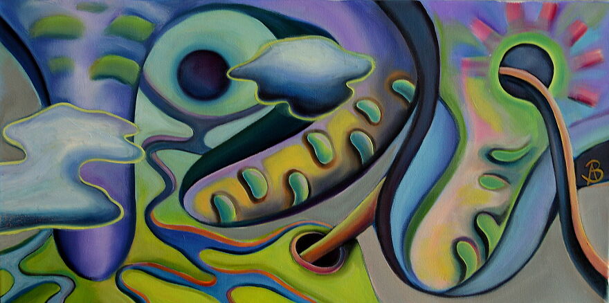 "The (Ab)straction", Oil On Canvas, 30x60 Cm, 2022