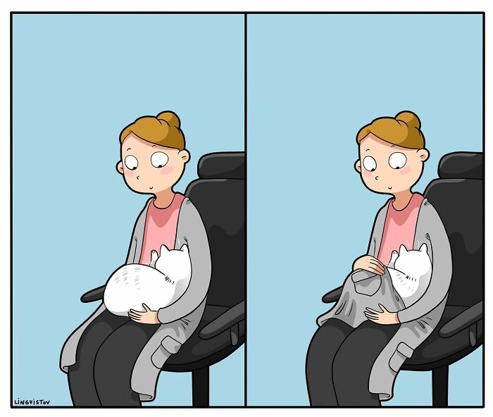 Artist Continues To Draw Comics That Show What It's Like To Live With A Cat (45 New Pics)