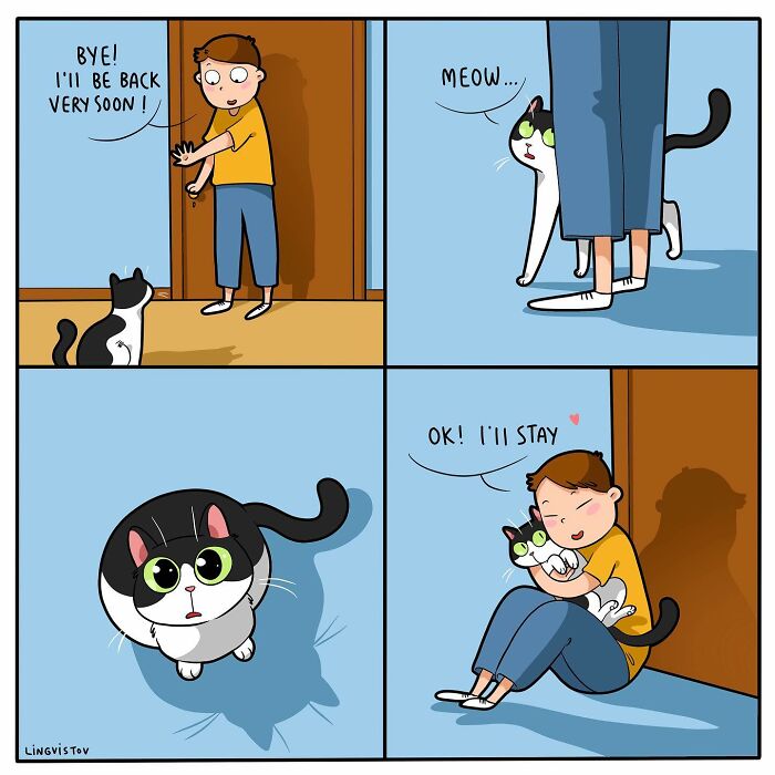 Artist Continues To Draw Comics That Show What It's Like To Live With A Cat (45 New Pics)